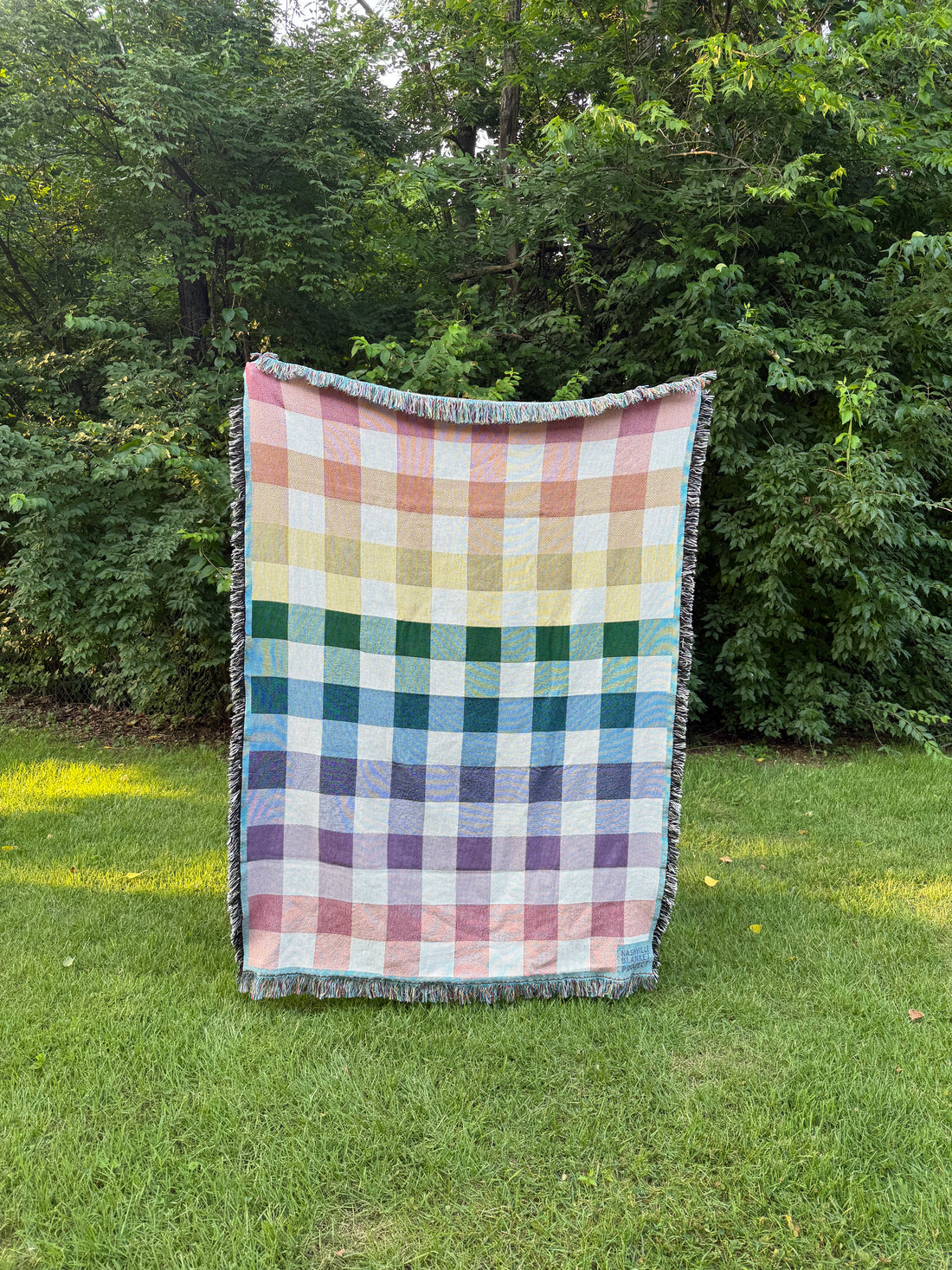 Rainbow Gingham Blanket