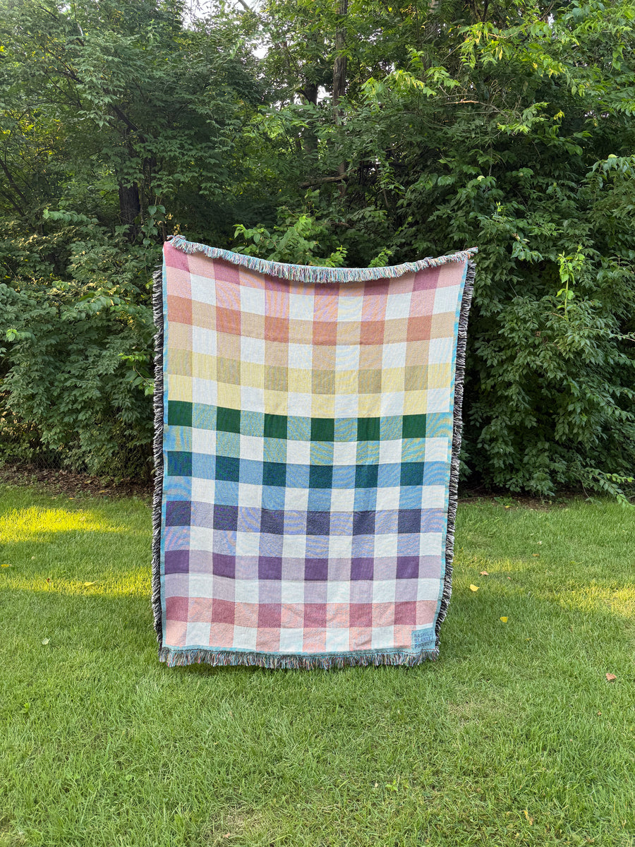 Rainbow Gingham Blanket